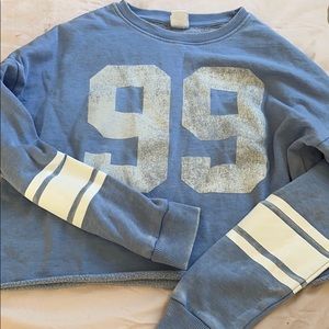 Crop blue sweater